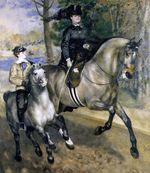 Ренуар Прогулка на лошадях в Булонь Мадам Генриетта Дарро 1873г